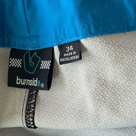 Burnside NWT Y2K Multicolor Striped Board Shorts Sz 34 - Picture 5 of 5